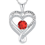Infinity Heart Birthstone Necklace