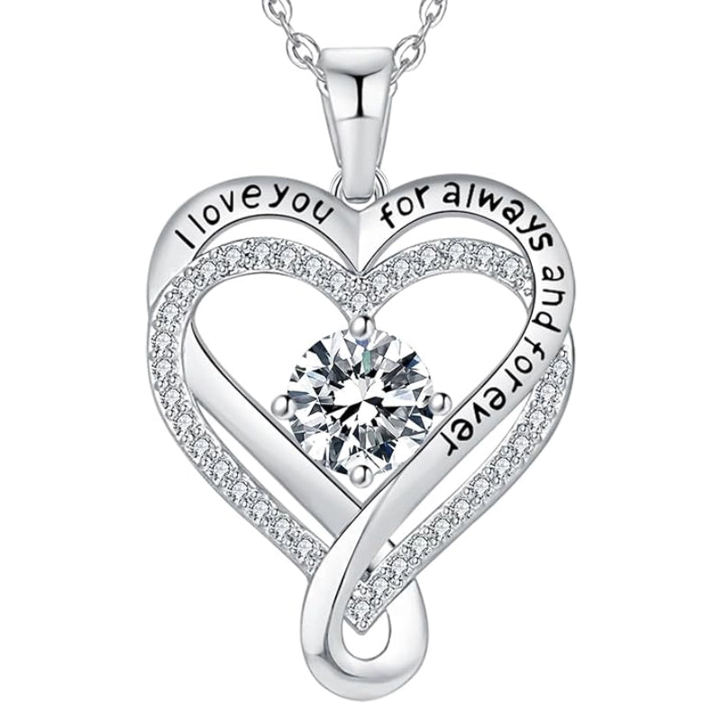 Infinity Heart Birthstone Necklace