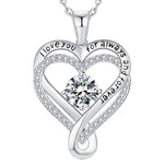 Infinity Heart Birthstone Necklace