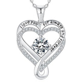 Infinity Heart Birthstone Necklace