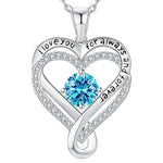 Infinity Heart Birthstone Necklace
