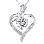Rose Heart Moissanite Necklace
