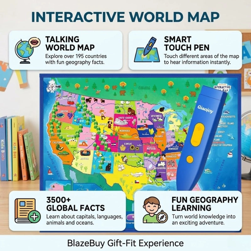 Interactive Talking Learning Maps for Kids