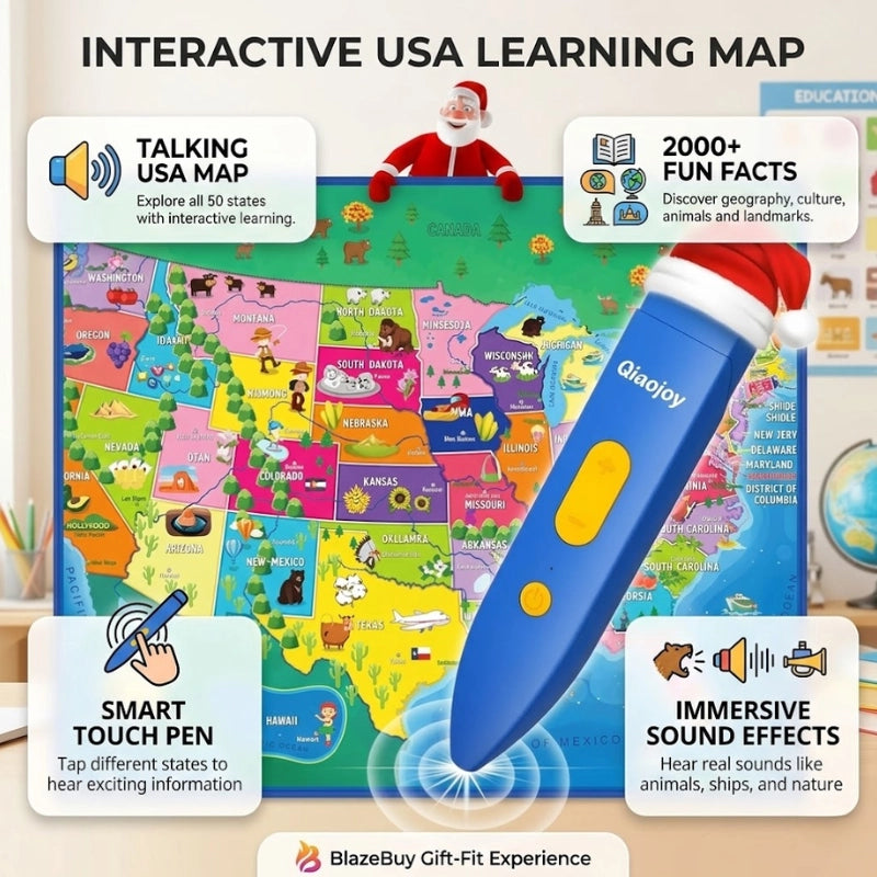 Interactive Talking Learning Maps for Kids