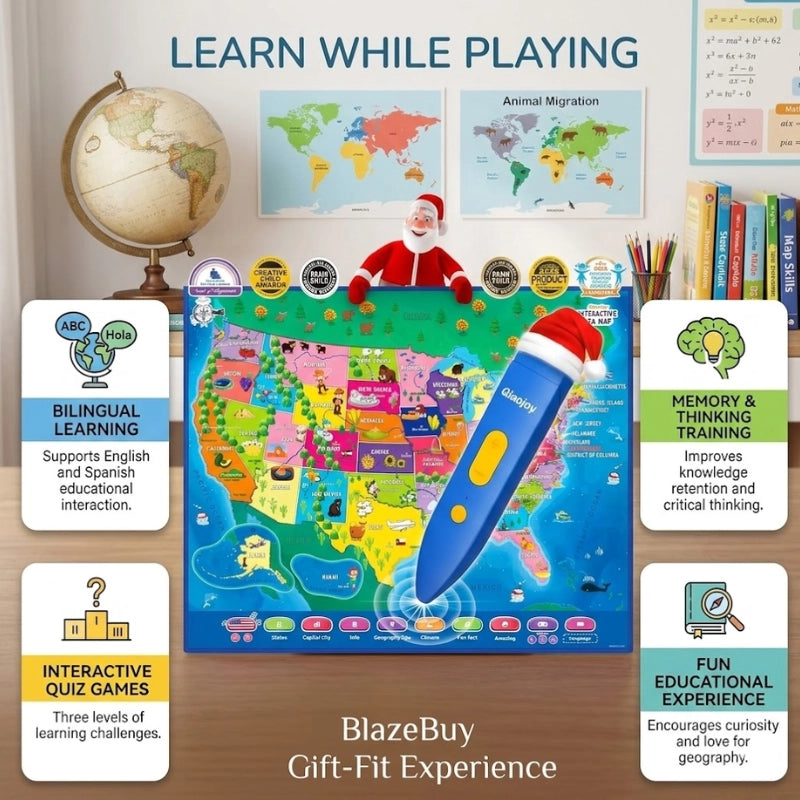 Interactive Talking Learning Maps for Kids