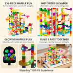 Glowing Elevator Marble Run Set