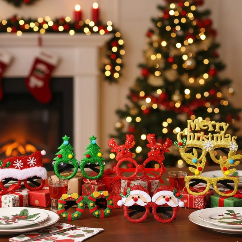 Christmas Glitter Party Glasses