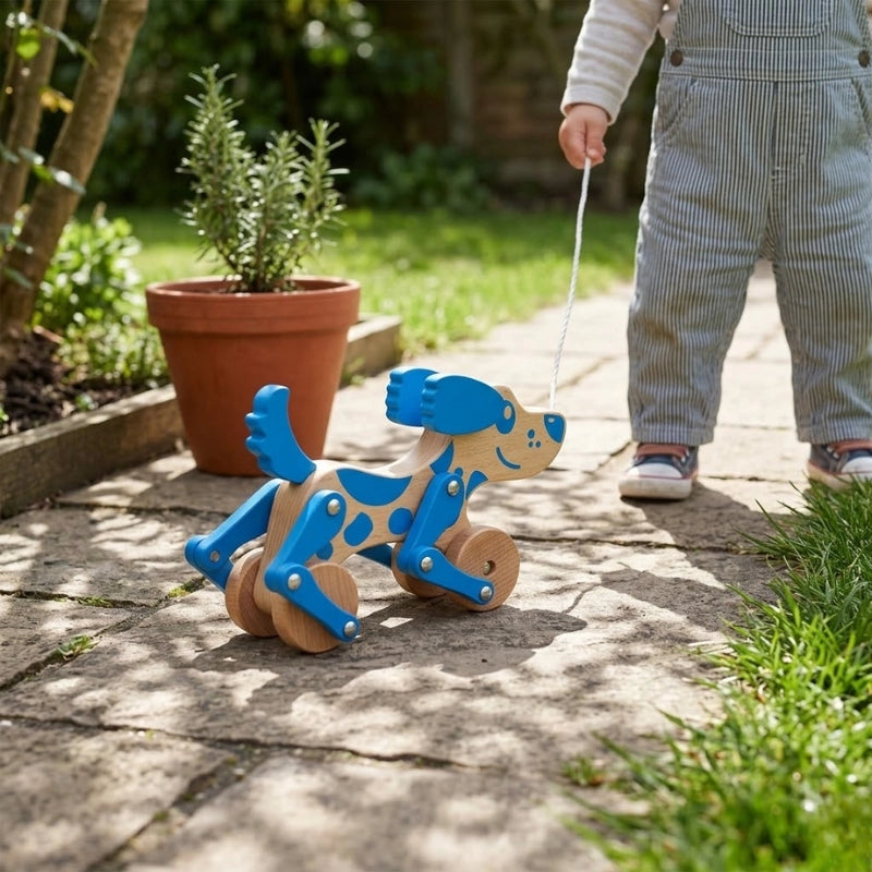 Wooden Puppy Pull Toy
