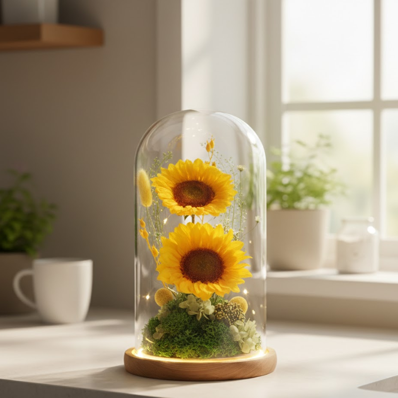 Forever Bloom Glass Dome