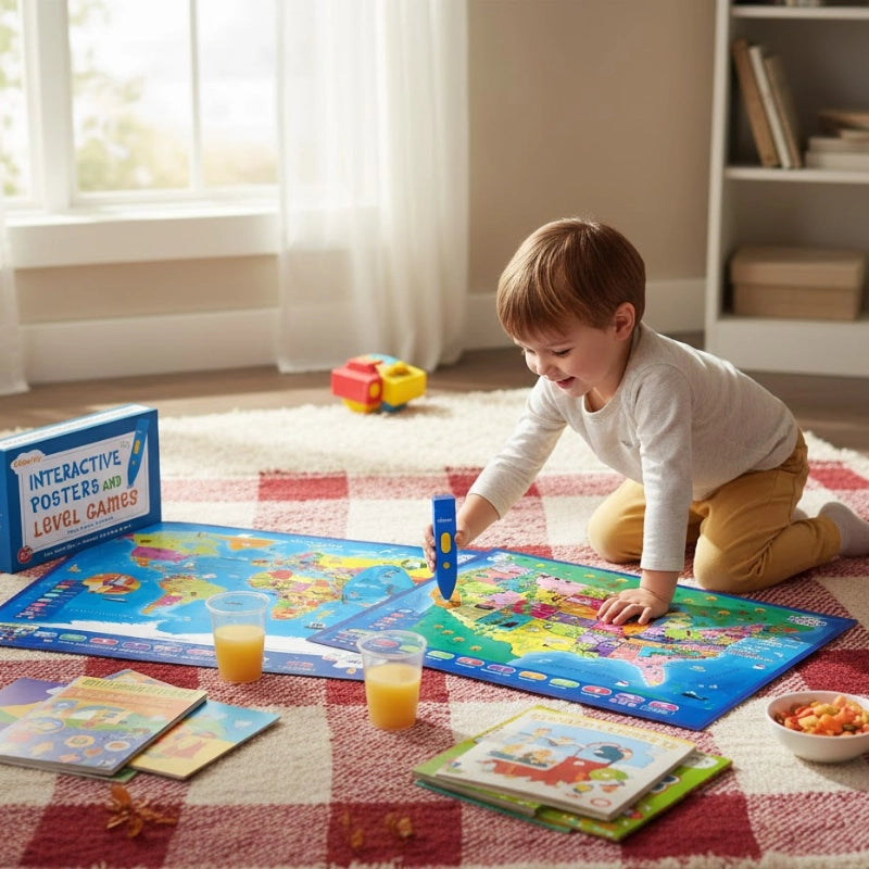 Interactive Talking Learning Maps for Kids
