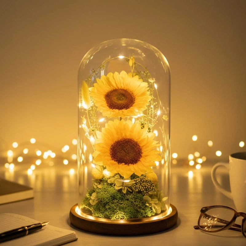 Forever Bloom Glass Dome