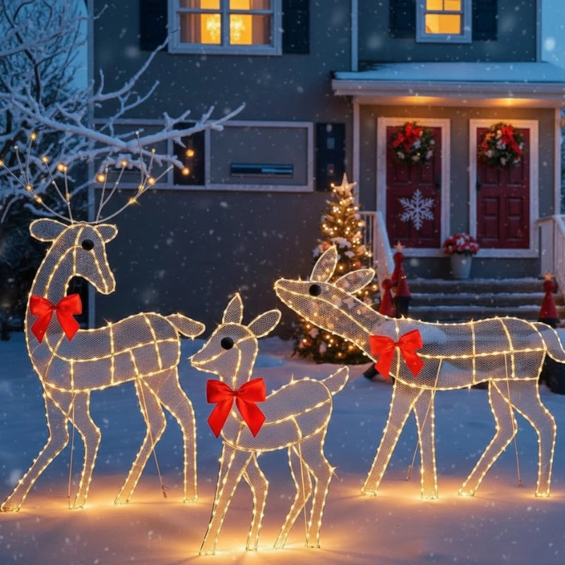 Lighted Outdoor Family Decor