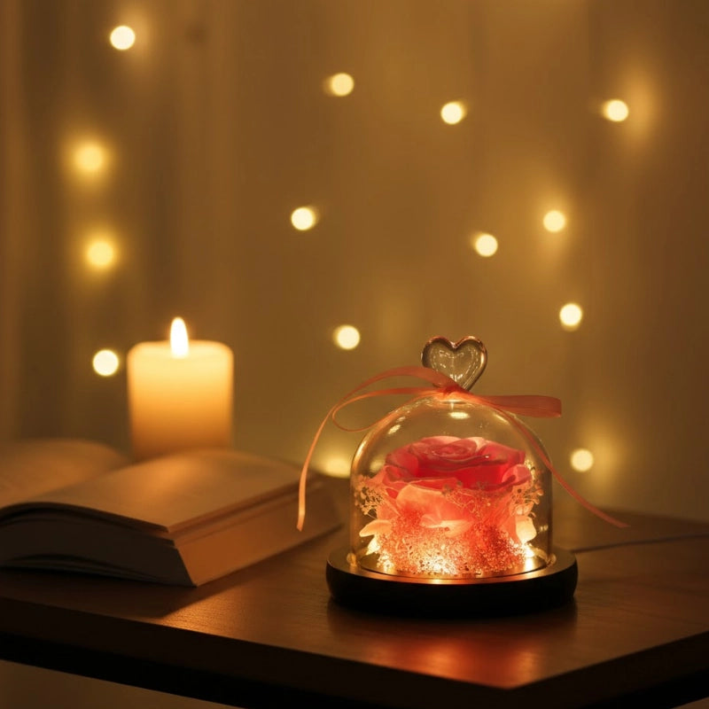 Forever Bloom Glass Dome