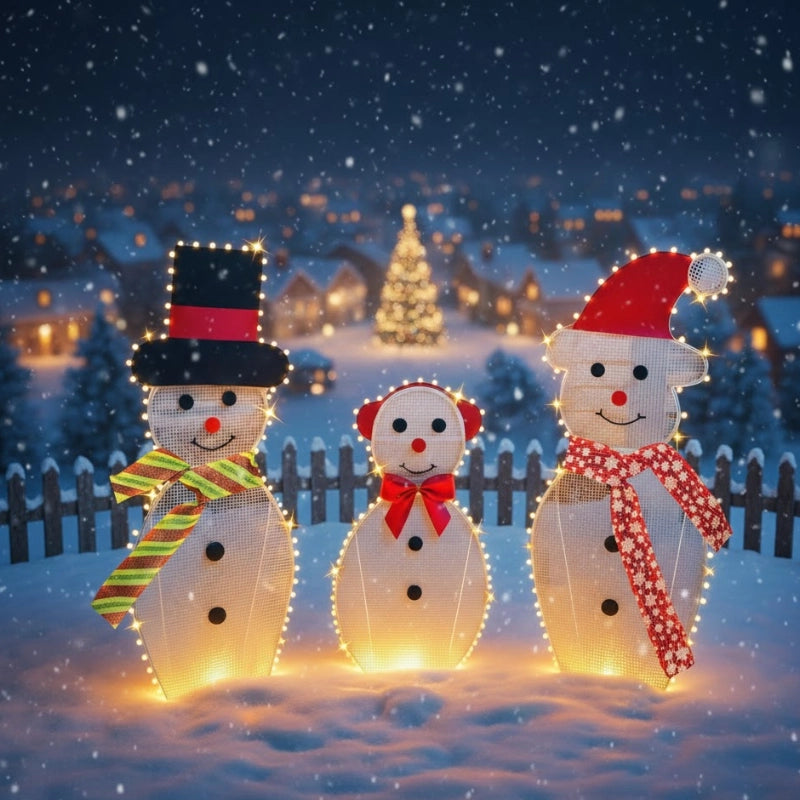 Lighted Outdoor Family Decor