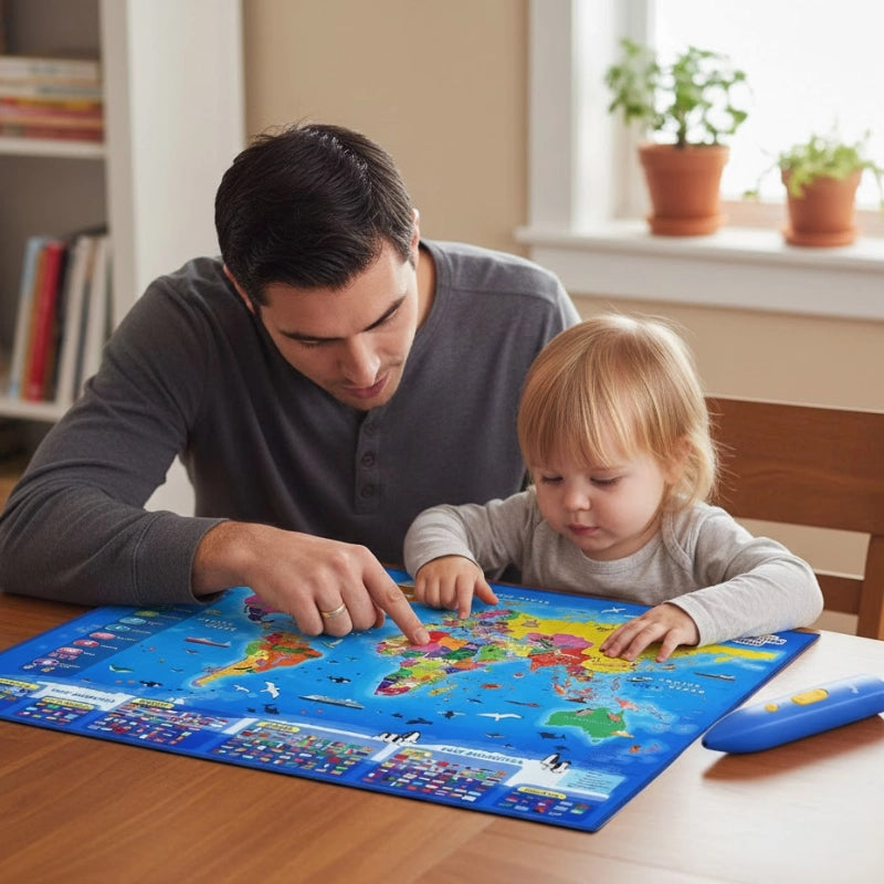 Interactive Talking Learning Maps for Kids