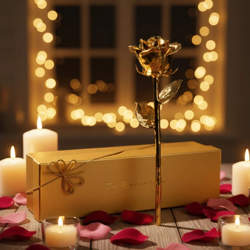 Golden Forever Rose Keepsake