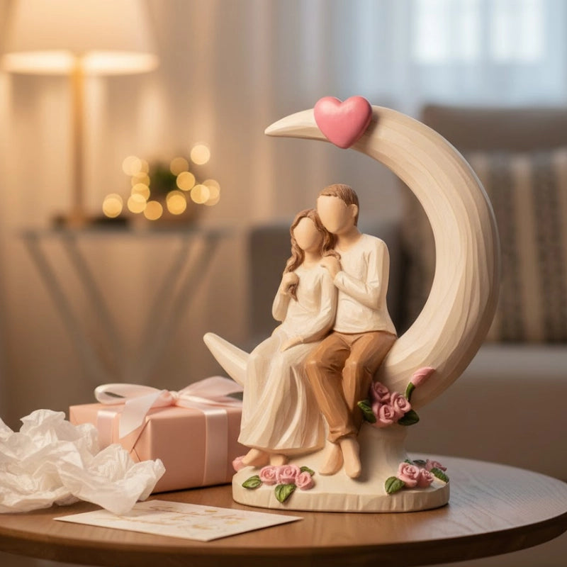 Moonlit Couple Love Figurine