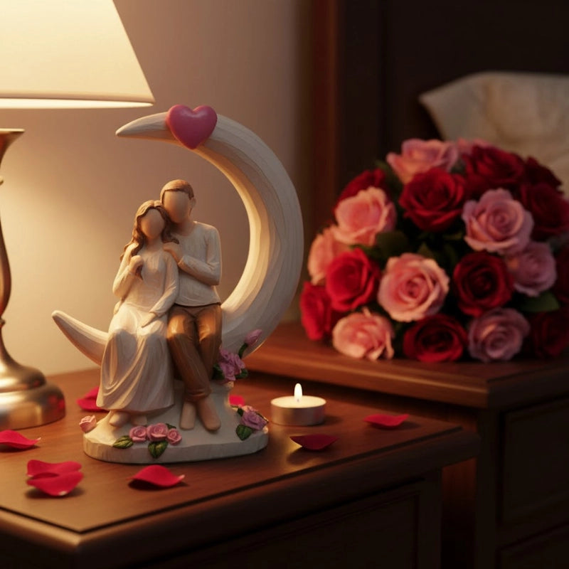 Moonlit Couple Love Figurine