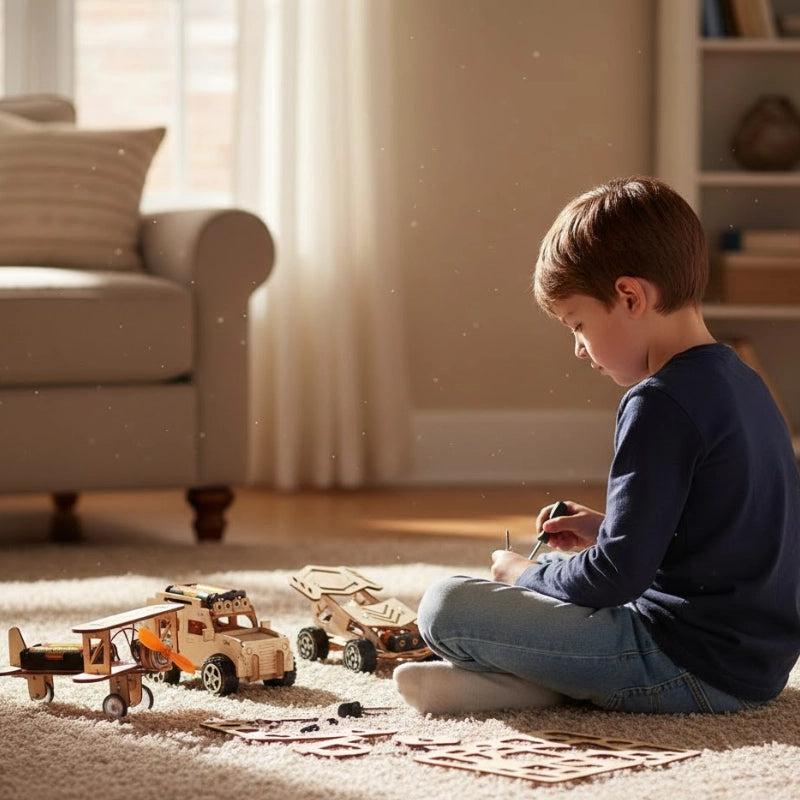 STEM Wooden Car Builder Kit