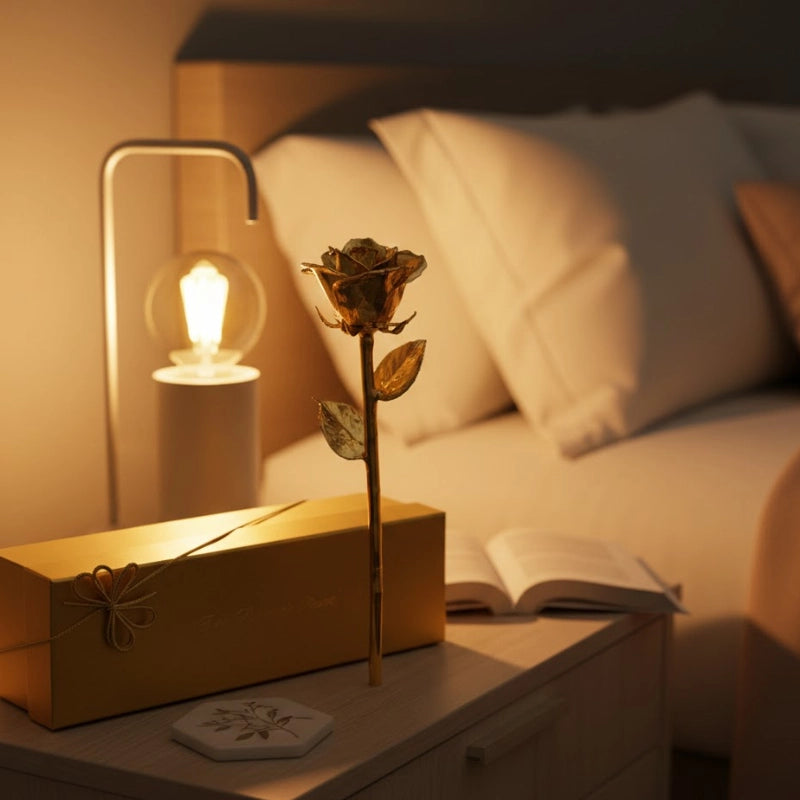 Golden Forever Rose Keepsake