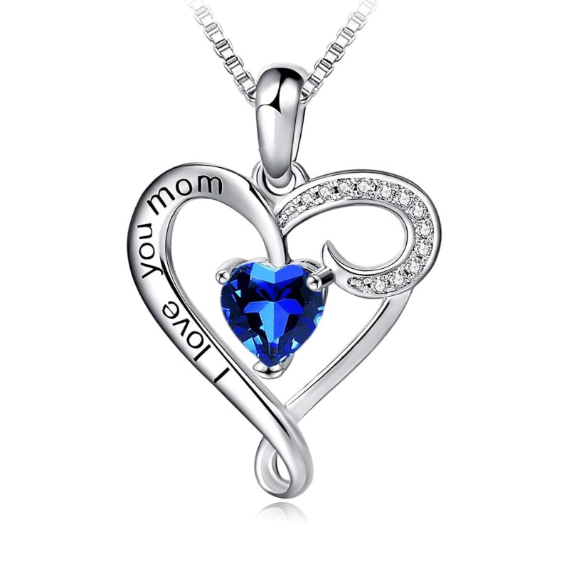Mom Heart Sterling Necklace