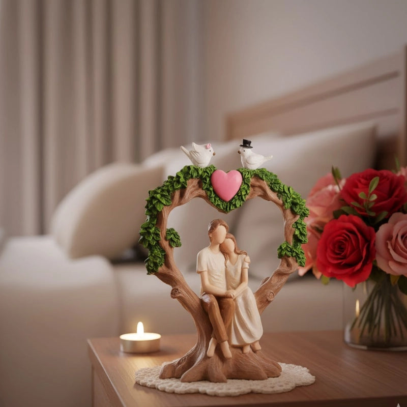 Heart Tree Couple Figurine