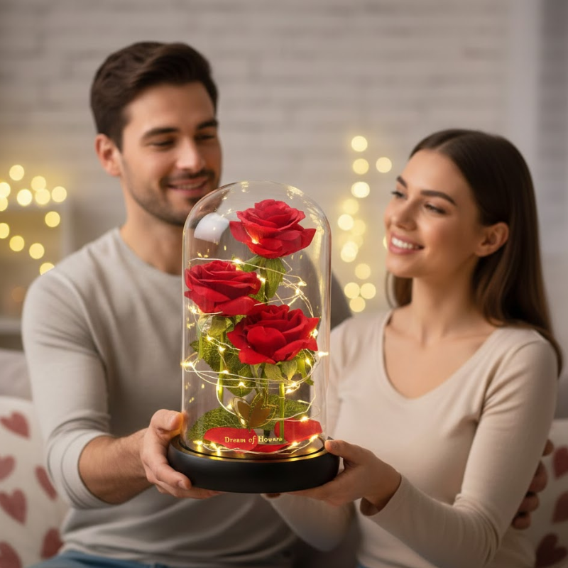 Eternal Rose Glass Dome