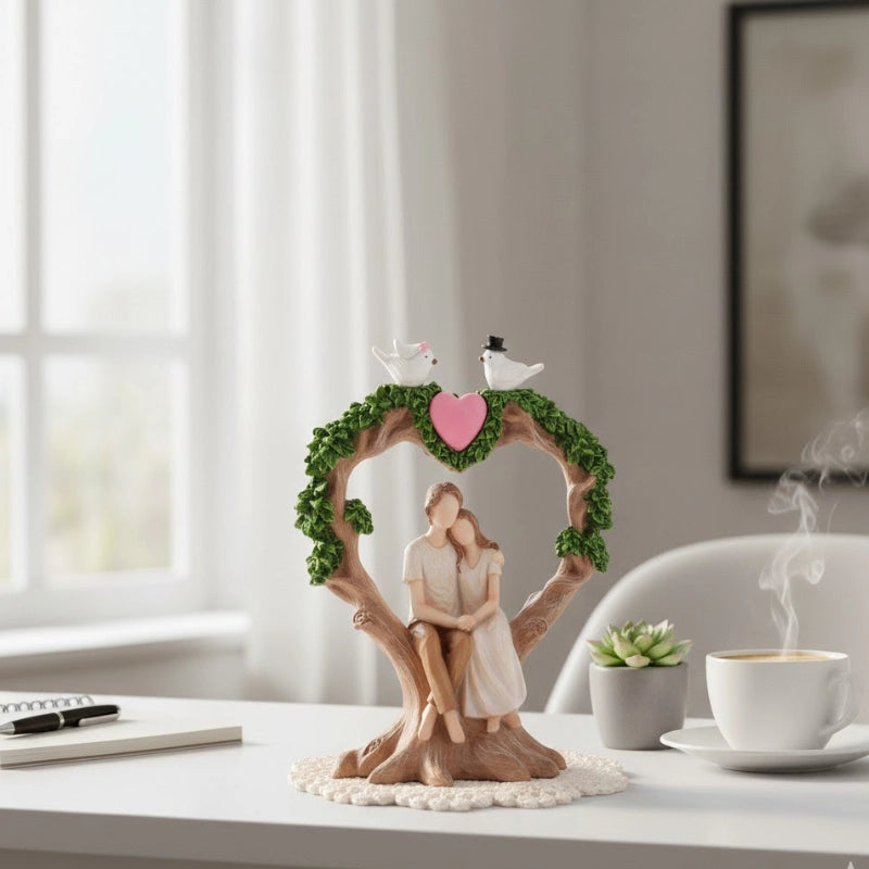 Heart Tree Couple Figurine