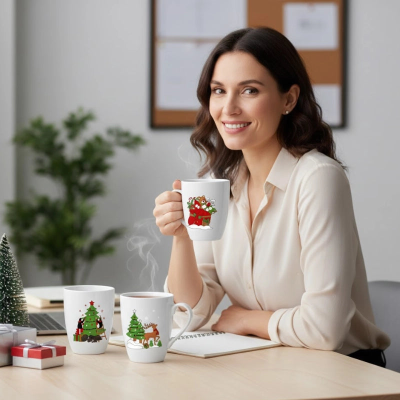 Seasonal Ceramic Mug Set