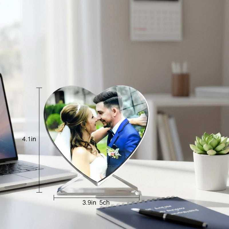 Personalized Heart Crystal Frame