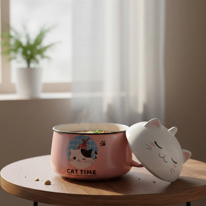 Cute Cat Ramen Bowl Set