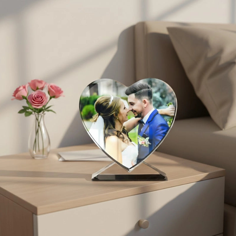 Personalized Heart Crystal Frame