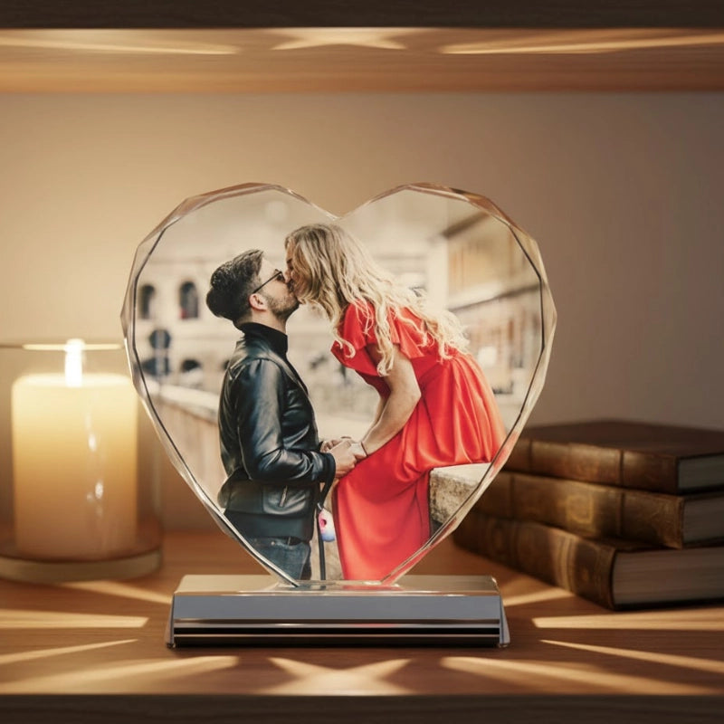 Personalized Heart Crystal Frame