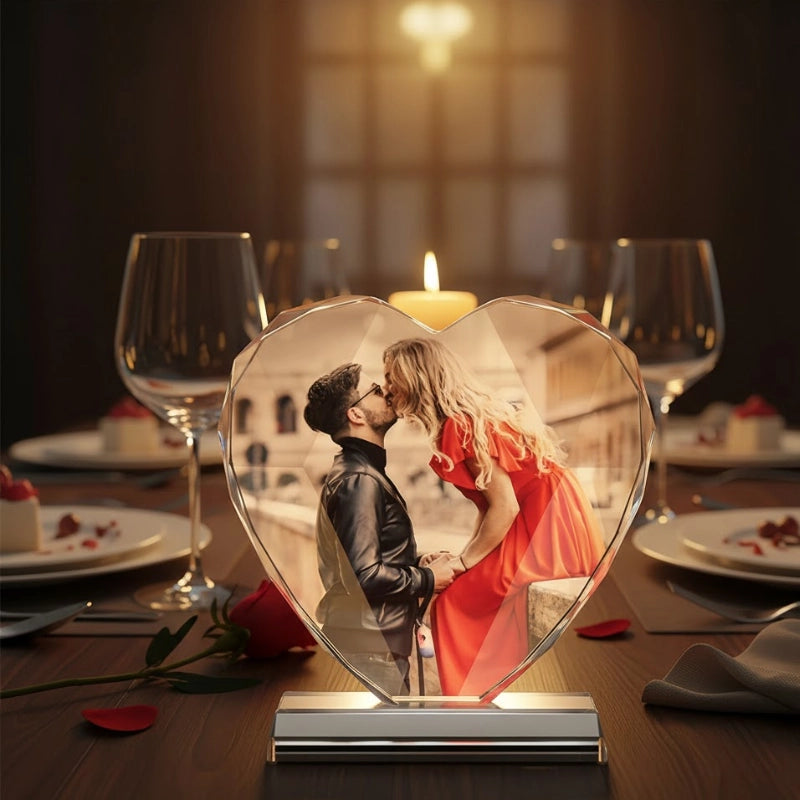 Personalized Heart Crystal Frame