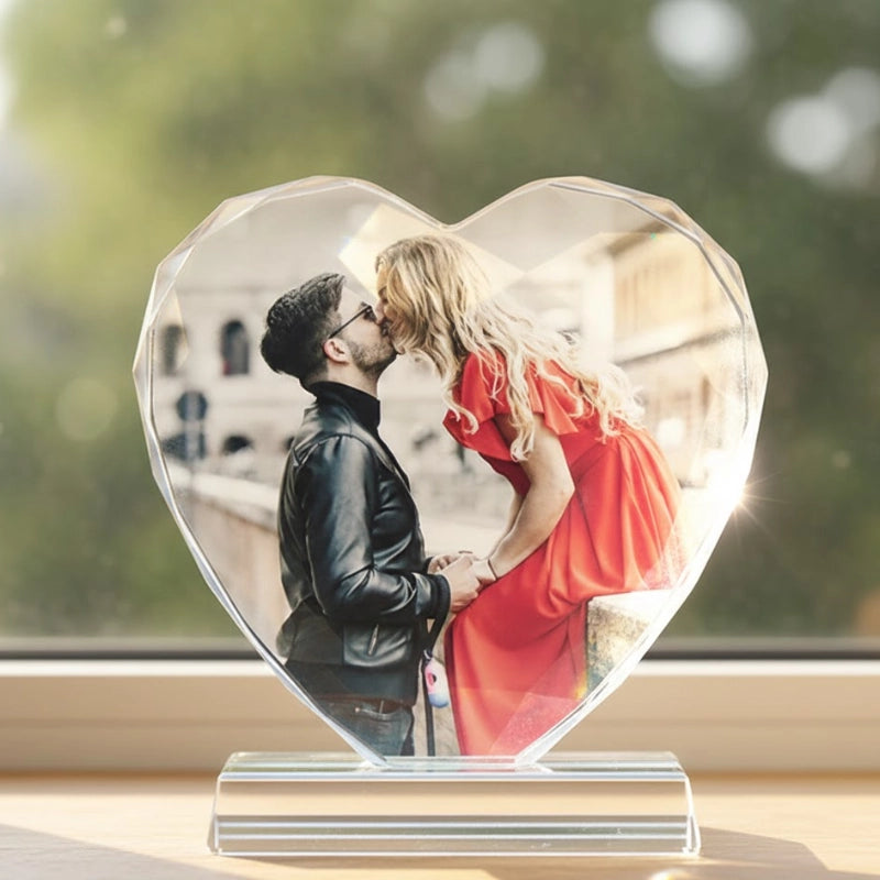 Personalized Heart Crystal Frame