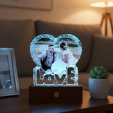 Personalized Heart Crystal Frame