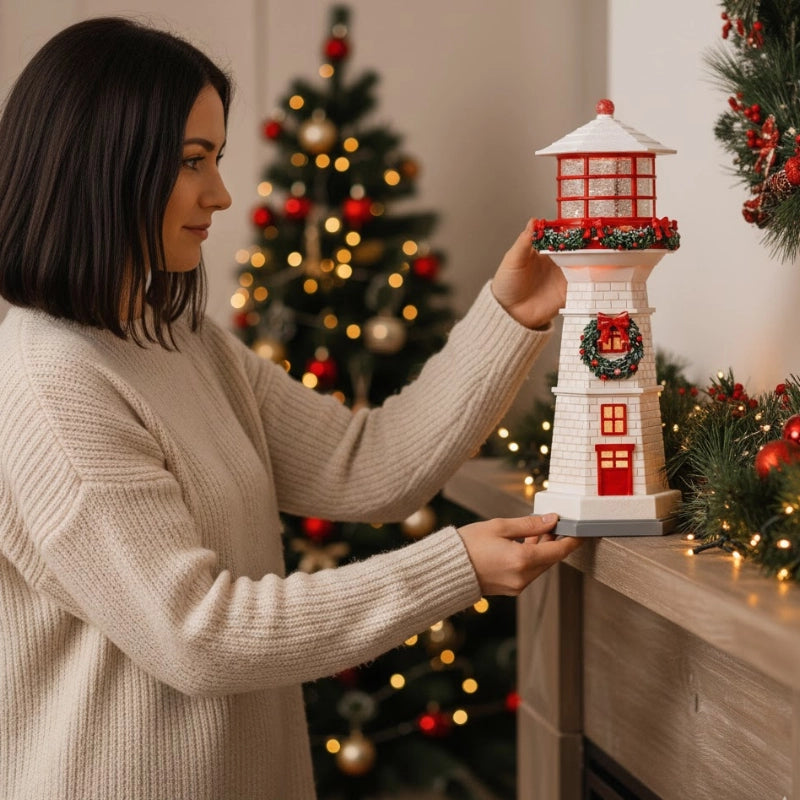 Musical Lighthouse Snow Globe