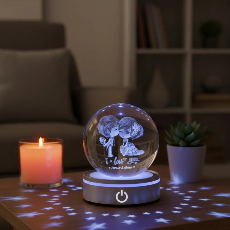 3D Crystal Light Globe