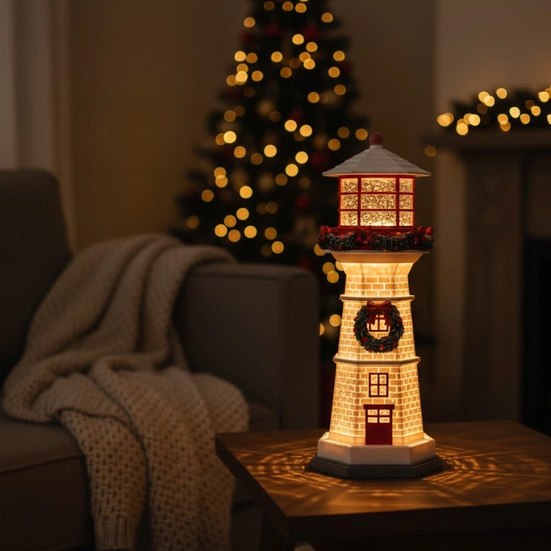 Musical Lighthouse Snow Globe
