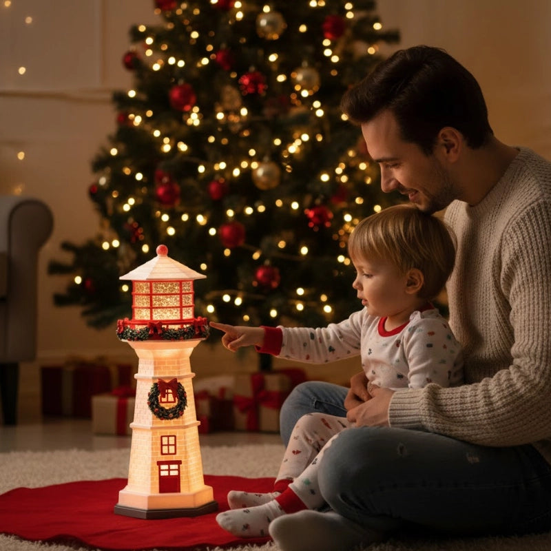 Musical Lighthouse Snow Globe