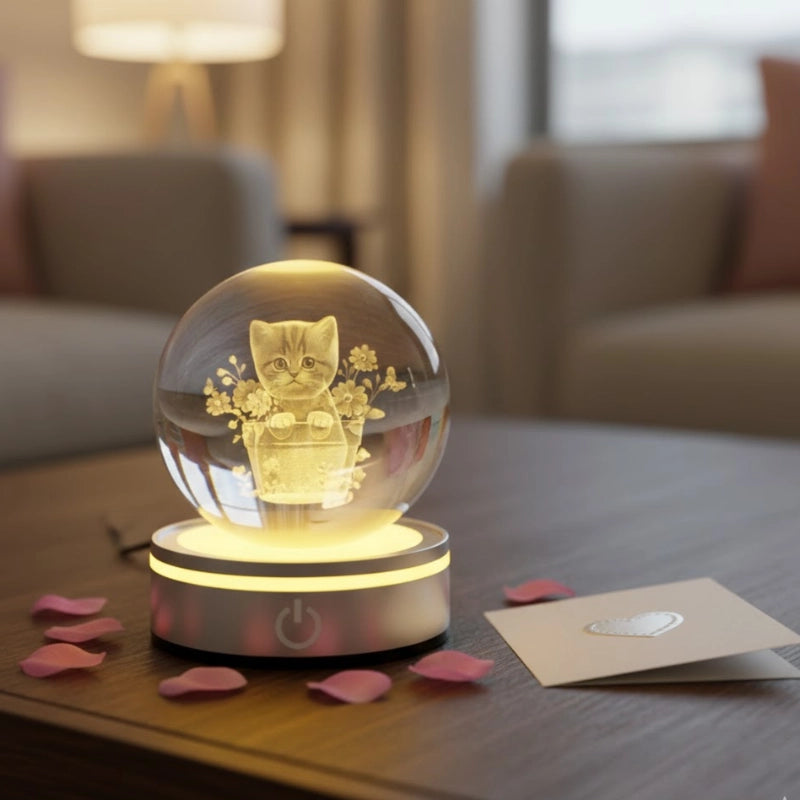3D Crystal Light Globe