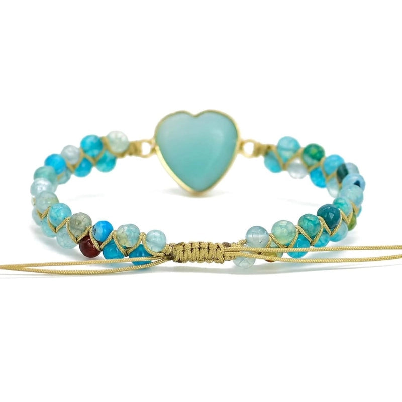 Jasper Heart Handmade Bracelet Set