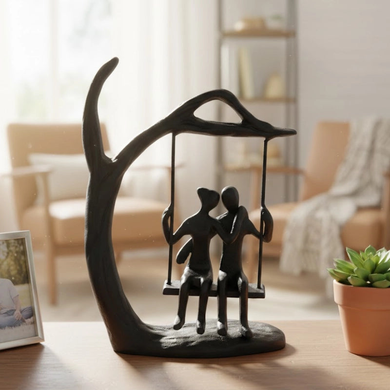 Romantic Couple Iron Sculpture