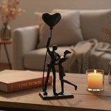 Romantic Couple Iron Sculpture