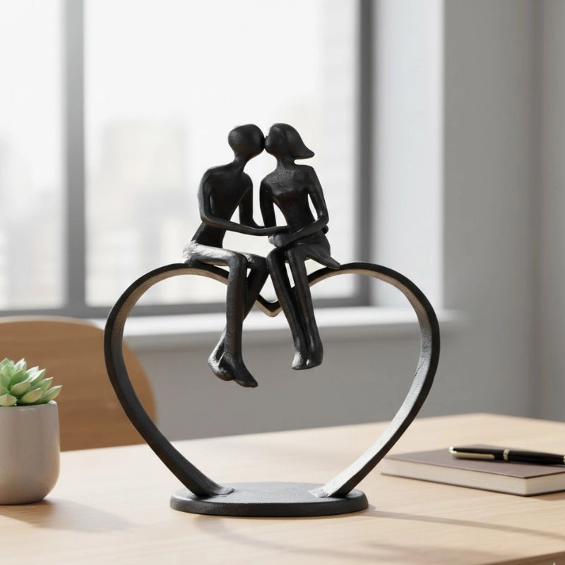 Romantic Couple Iron Sculpture