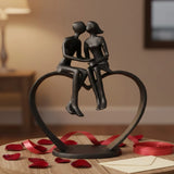 Romantic Couple Iron Sculpture