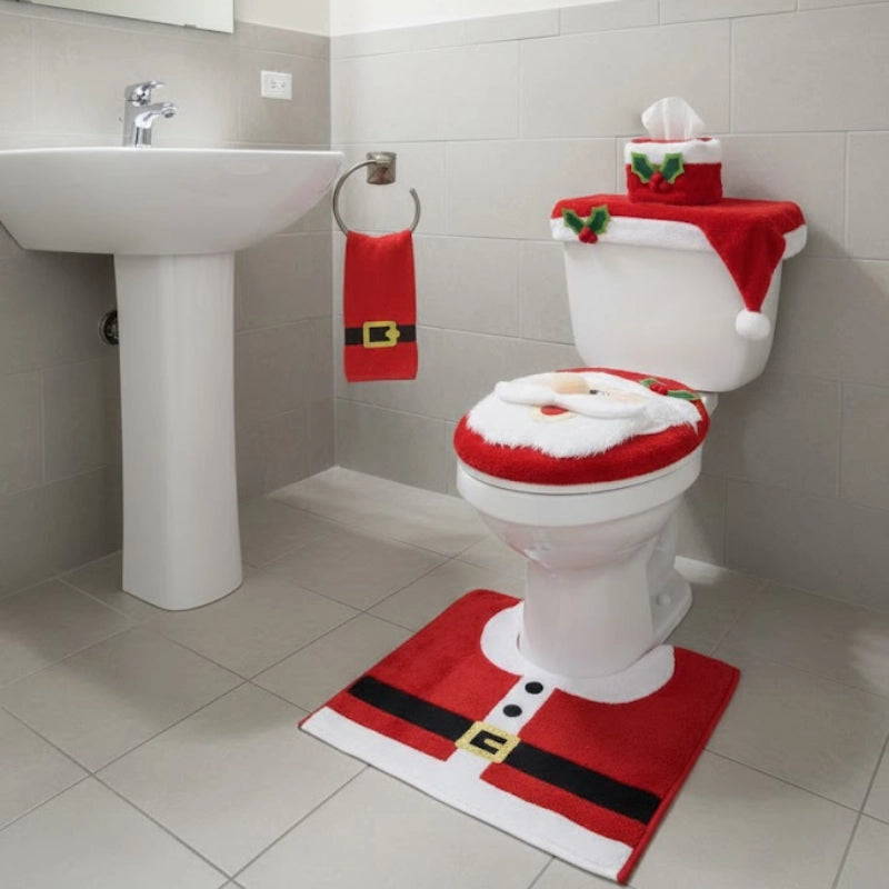 Santa Bathroom Holiday Decor