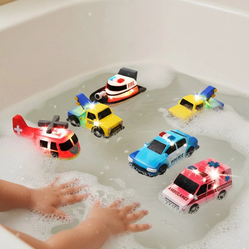 Light-Up Bath Car Set