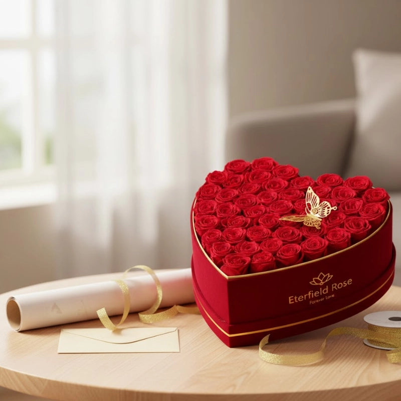 Forever Heart Rose Box