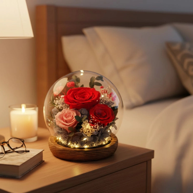 Eternal Rose Glass Dome